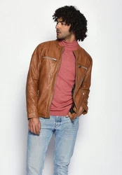Maze Bikerjacke Flint Braun