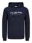 Jack & Jones Kapuzensweatshirt JJALVIS SWEAT HOOD Dunkelblau/Blau
