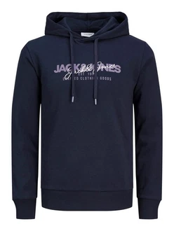 Jack & Jones Kapuzensweatshirt JJALVIS SWEAT HOOD Dunkelblau/Blau Jack & Jones Kapuzensweatshirt JJALVIS SWEAT HOOD Dunkelblau/Blau