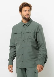 Jack Wolfskin Langarmhemd BARRIER LS SHIRT Dunkelgrün/Grün