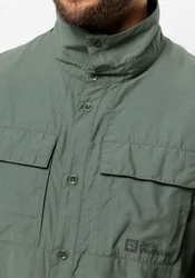 Jack Wolfskin Langarmhemd BARRIER LS SHIRT Dunkelgrün/Grün