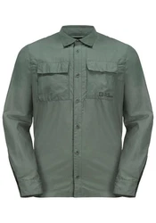 Jack Wolfskin Langarmhemd BARRIER LS SHIRT Dunkelgrün/Grün