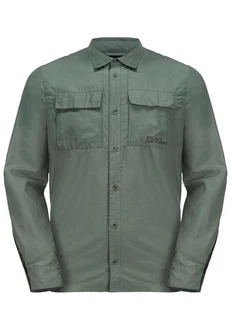 Jack Wolfskin Langarmhemd BARRIER LS SHIRT Dunkelgrün/Grün