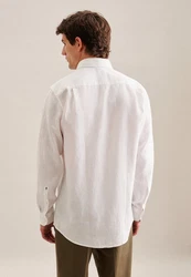 Seidensticker Businesshemd Regular Langarm Kentkragen Uni Creme/Weiß/Khaki/Braun/Beige/Grau