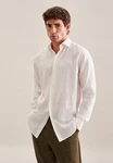 Seidensticker Businesshemd Regular Langarm Kentkragen Uni Creme/Weiß/Khaki/Braun/Beige/Grau