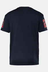 STHUGE T-Shirt Halbarm Football Print Rot/Dunkelblau/Blau