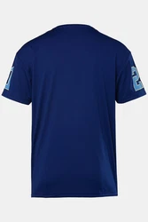 STHUGE T-Shirt Halbarm Football Print Blau/Dunkelblau