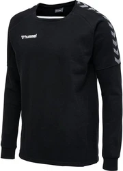 hummel Rundhalspullover Authentic Training Sweatshirt F5001 Schwarz/Orange