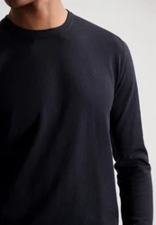 Dstrezzed Strickpullover mit Rollkragen Schwarz/Dunkelgrau