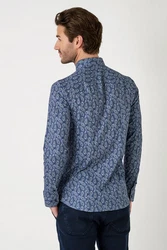 DESOTO Langarmhemd Raglanschnitt Dunkelblau/Blau