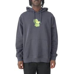 Cleptomanicx Kapuzensweatshirt Boxy Hooded Sardinade Hellgrau/Lila/Dunkelgrau/Dunkelblau/Grau
