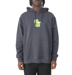 Cleptomanicx Kapuzensweatshirt Boxy Hooded Sardinade Hellgrau/Lila/Dunkelgrau/Dunkelblau/Grau