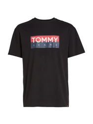 Tommy Jeans T-Shirt TJM REG RWB TOMMY ENTRY TEE Schwarz/Grün