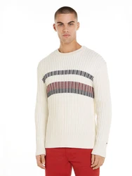 Tommy Hilfiger Rundhalspullover Global Stripe Chunky Rib C NK Color Block