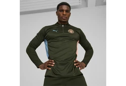 PUMA T-Shirt Manchester City Trainingsoberteil Dunkelgrün/Grün