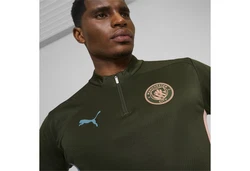 PUMA T-Shirt Manchester City Trainingsoberteil Dunkelgrün/Grün