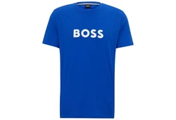 BOSS T-Shirt RN Rundhals Kurzarm Blau/Gold/Dunkelblau/Braun