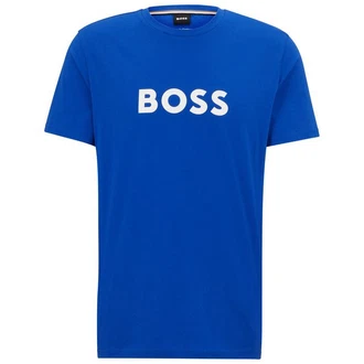 BOSS T-Shirt RN Rundhals Kurzarm Blau/Gold/Dunkelblau/Braun