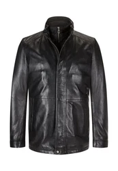 Milestone Lederjacke MSBaki Schwarz/Grau/Dunkelgrau/Braun