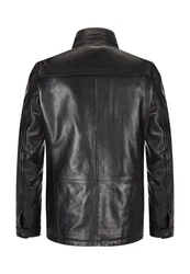 Milestone Lederjacke MSBaki Schwarz/Grau/Dunkelgrau/Braun