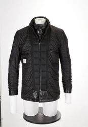 Milestone Lederjacke MSBaki Schwarz/Grau/Dunkelgrau/Braun