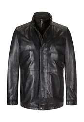 Milestone Lederjacke MSBaki Schwarz/Grau/Dunkelgrau/Braun
