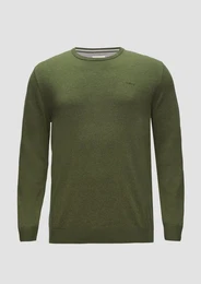 Strickpullover Strickpullover mit Crewneck Logo