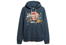 Superdry Herren Hoodie Tokyo VI Graphic Hoodie Dunkelblau
