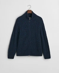 Gant Strickjacke CABLE ZIP CARDIGAN BLAU