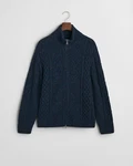 Gant Strickjacke CABLE ZIP CARDIGAN BLAU