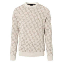 JOOP! Sweatshirt Herren Strickpullover mit Allover-Jacquard -