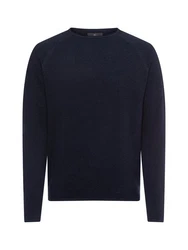 Nils Sundström Strickpullover Dunkelblau/Blau