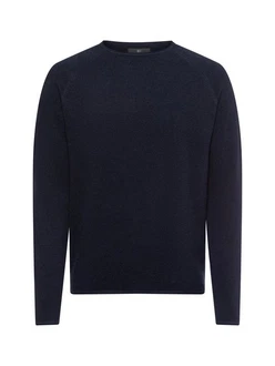 Nils Sundström Strickpullover Dunkelblau/Blau