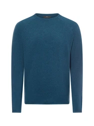 Nils Sundström Strickpullover Blau/Türkis/Dunkelblau