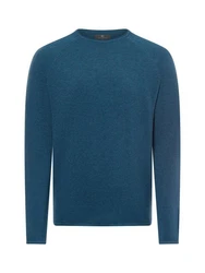 Nils Sundström Strickpullover Blau/Türkis/Dunkelblau