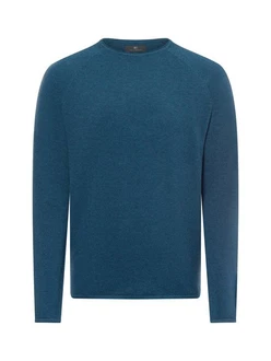 Nils Sundström Strickpullover Blau/Türkis/Dunkelblau