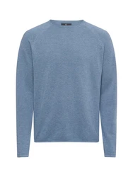Nils Sundström Strickpullover Blau/Grau/Hellblau