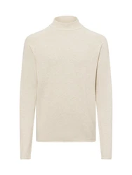 Nils Sundström Strickpullover Weiß/Khaki/Beige