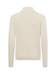 Nils Sundström Strickpullover Weiß/Khaki/Beige