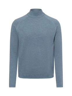 Nils Sundström Strickpullover Blau/Grau