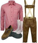 ALL THE GOOD Trachtenlederhose Herren Trachten Set Oktoberfest B1 B1