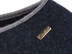 Tuffeln Filz Pantoffeln Komfort Herren Clogs Blau/Hellblau/Dunkelblau