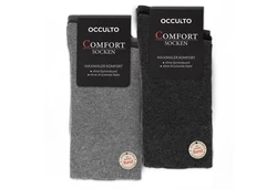 OCCULTO Businesssocken Modell Philipp (10er Pack) Rot/Dunkelgrau/Grau