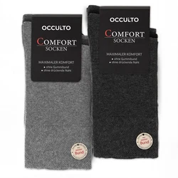 OCCULTO Businesssocken Modell Philipp (10er Pack) Rot/Dunkelgrau/Grau