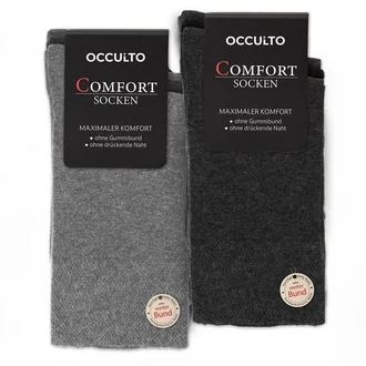 OCCULTO Businesssocken Modell Philipp (10er Pack) Rot/Dunkelgrau/Grau