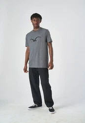 Cleptomanicx T-Shirt Mowe Dunkelgrau/Grau/Hellgrau