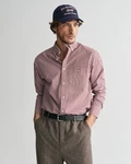 Gant Langarmhemd Rot/Braun/Dunkelrot