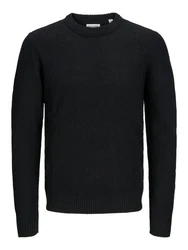 Jack & Jones Rundhalspullover JJROY Schwarz