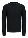 Jack & Jones Rundhalspullover JJROY Schwarz