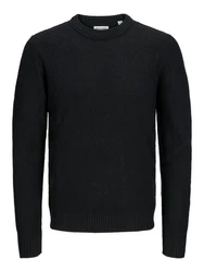 Jack & Jones Rundhalspullover JJROY Schwarz